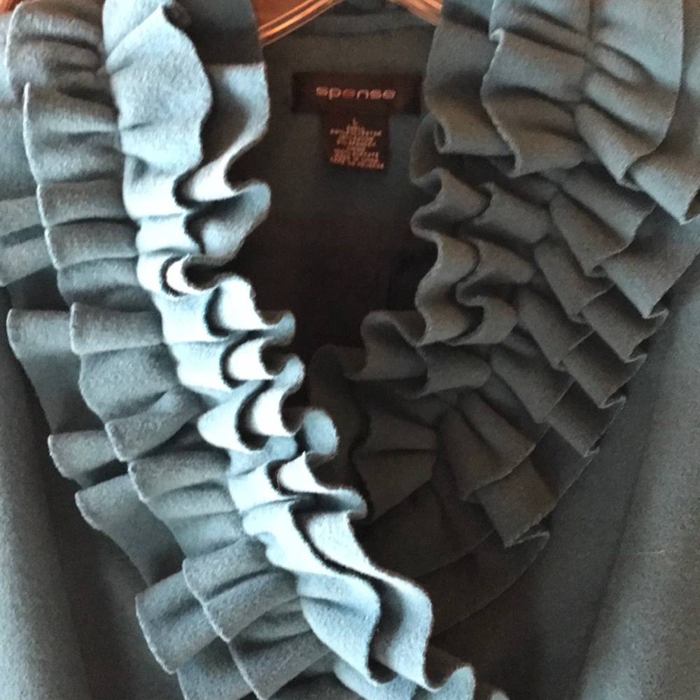 Spense Ruffled Collar Jacket Large - Picture 8 of 8